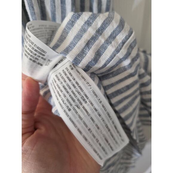 Abercrombie & Fitch Striped Midi Dress - Blue and White - Picture 9 of 12